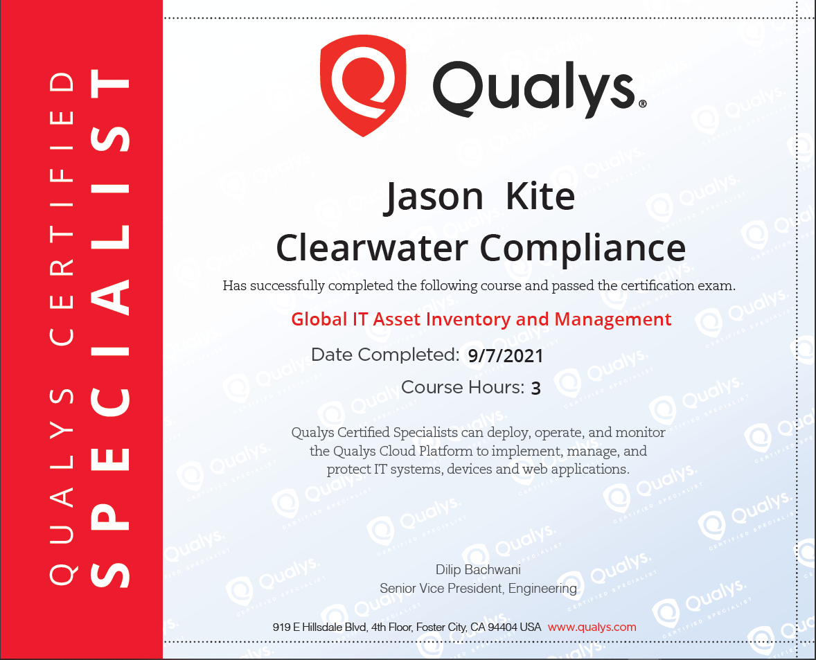 QualysGlobalITAssetInventoryAndManagementCert