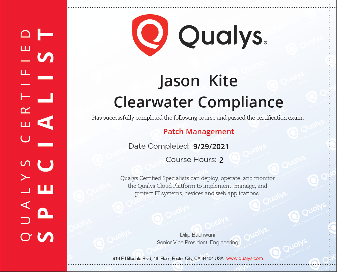 QualysPatchManagementCert